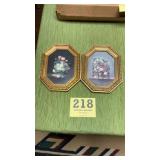 Lot of 2 Floral Wall pictures made in Italy
