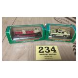 2002 and 2003 miniature Hess trucks in original