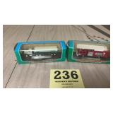 1998 and 1999 miniature toy Hess trucks in