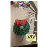 Vintage Ceramic lighted Christmas Wreath