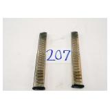 ETS CLEAR GLOCK 9MM EXTENDED MAGAZINES 2X