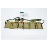 BANDOLEER WITH LOADED EN BLOC M1 GARAND CLIPS