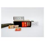 AMMO CAN OF 22-250 BRASS + HORNADY 6.5CM BRASS 40