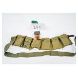 BANDOLEER WITH LOADED EN BLOC M1 GARAND CLIPS