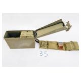AMMO CAN OF M1 GARAND BANDOLIERS WITH LOADED
