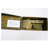 PARTIAL AMMO CAN OF BANDOLIERS WITH LOADED CLIPS