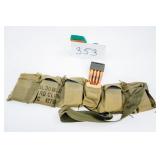 BANDOLEER WITH LOADED EN BLOC M1 GARAND CLIPS
