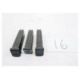 3 DOUBLE STACK GLOCK 9MM MAGAZINES