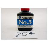 ACCURATE NO. 5 SMOKELESS POWDER 12 OZ