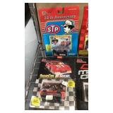 5 Racing Champions cars with cards