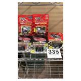 5 Racing Champions cars with cards