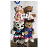 4 NASCAR Stuffed Animals