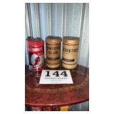 Miscellaneous tens and cardboard containers