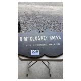 Wooden R. McCloskey sales sign