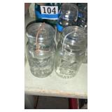 Ball jars with glass lids