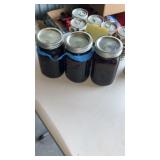 Ball jars, brown glass