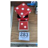 Dice six piece coaster set