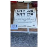 2 Safety Zone PA game commission signs