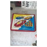Vintage diecast car carrier with contents