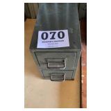 Metal card file box