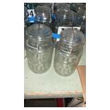 Atlas jars with glass lids