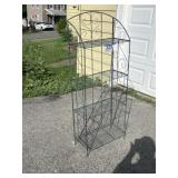 Four tiered metal display rack