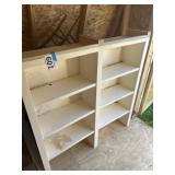Two piece wall hutch/shelving unit