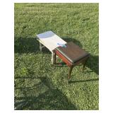 Square piano stand, and sewing Machine seat