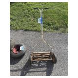 Hand powered lawnmower