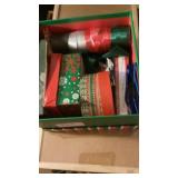 Christmas boxes and ribbon and cards