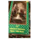 Dwarf ,Santa, icicle lights, cross