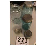 One mason two ball jars, and zinc lids