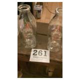 2 valley Farms didmilk bottles