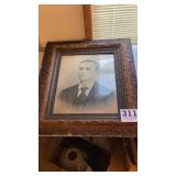 Vintage picture in carved frame