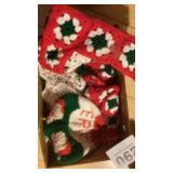 Crochet Christmas decorations and stockings