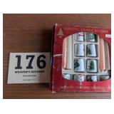 Ceramic Christmas Candle Holder Set