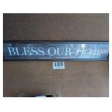Framed Wall Art "Bless Our Home"