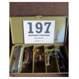 Vintage Fishing Lures w/Case