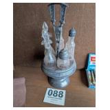 Art Deco Silver Plated Cruet Set