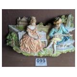 Victorian Park Scene MCM Wall Plaque