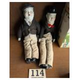 Laurel & Hardy Doll Set (FOOT DAMAGE)