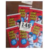 1981 Sealed Giant Baseball Photo Cards