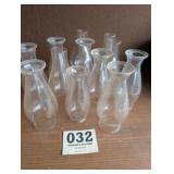 KEROSENE GLASS CHIMNEY LOT