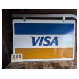 Vintage Double Sided Visa Store Sign