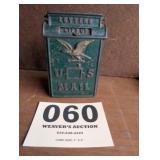 ANTIQUE CAST IRON MAIL BANK