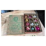 Vintage lot of glass Christmas balls, in box