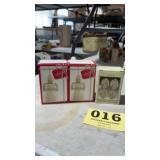 Pair of Lenox Angel ornaments and 4 pc hanging