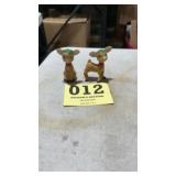 Pair of deer salt pepper shakers