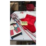 2 large brand new stockings, candy canes and