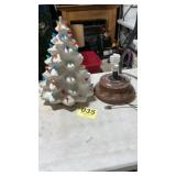 Vintage tree with base, base has some damage